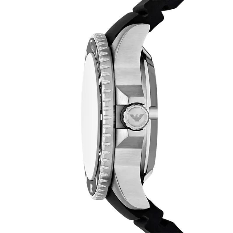 Emporio Armani Sea Explorer Black Silicone Men’s Watch- AR60086